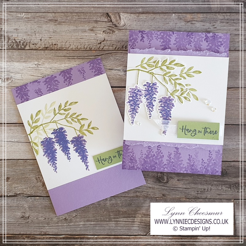 Two cards made with Wisteria Wishes by Stampin' Up!