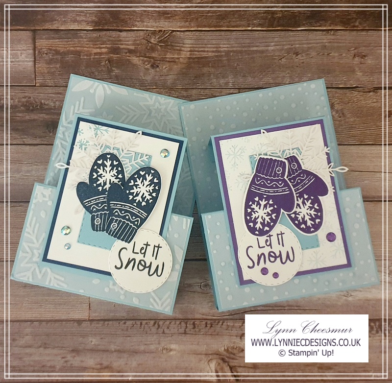 Two Front Step Fold Christmas Cards featuring Celebrate with Tags bundle by Stampin' Up!