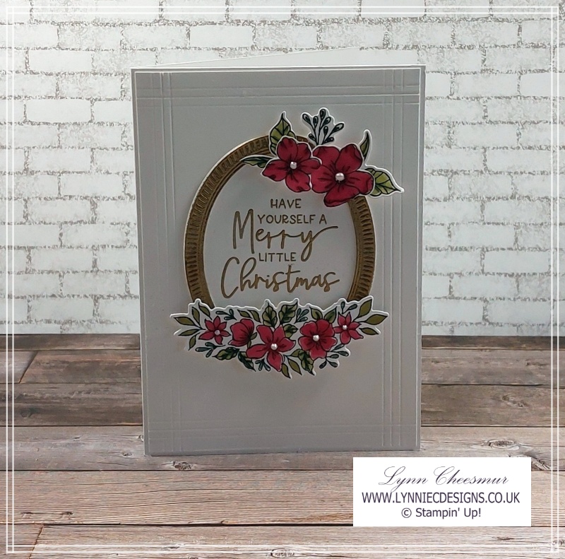 Elegant Christmas card using Framed Florets bundle and Framed & Festive stamp set by Stampin' Up!