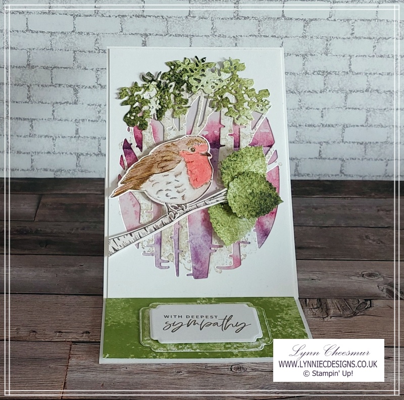 A simple easel sympathy card featuring Perched in a Tree and Something Fancy bundles by Stampin' Up!