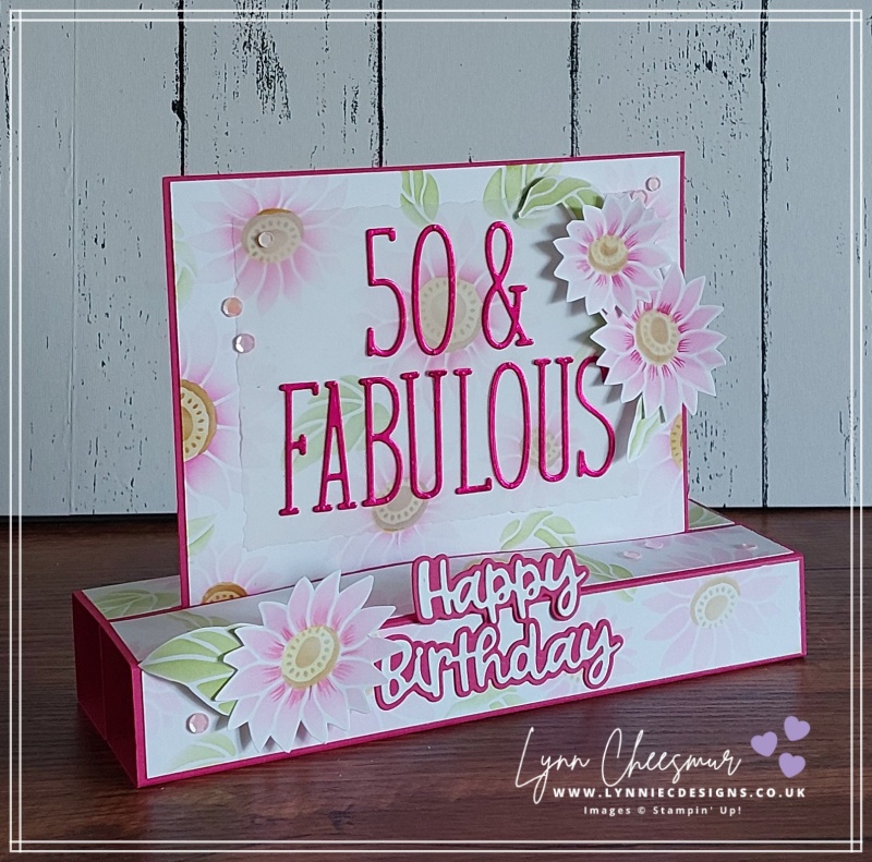 A large pop up card created with Abundant Beauty Decorative Masks by Stampin' Up!