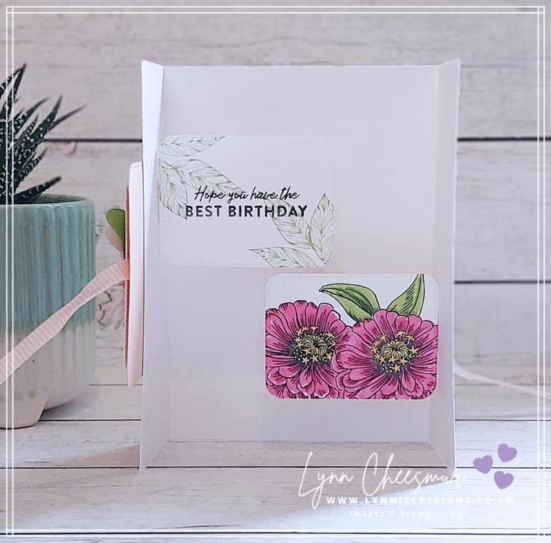 Floating Pop-Up birthday card featuring Simply Zinnia, Sentimental Park and Spotlight on Nature by Stampin' Up!