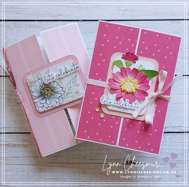 Two Floating Pop-Up birthday cards featuring Simply Zinnia, Sentimental Park and Spotlight on Nature by Stampin' Up!