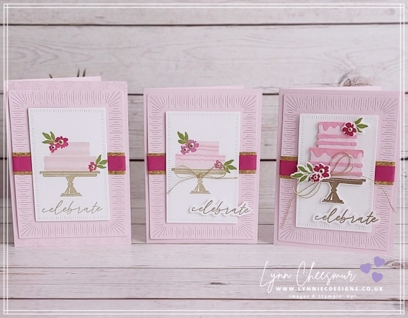 How to take a simple card up a notch and then go all out featuring Cake Celebration bundle by Stampin' Up!