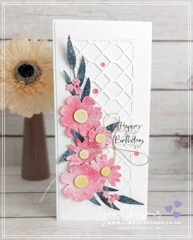 Tall slimline birthday card featuring 2025-2027 In Colors