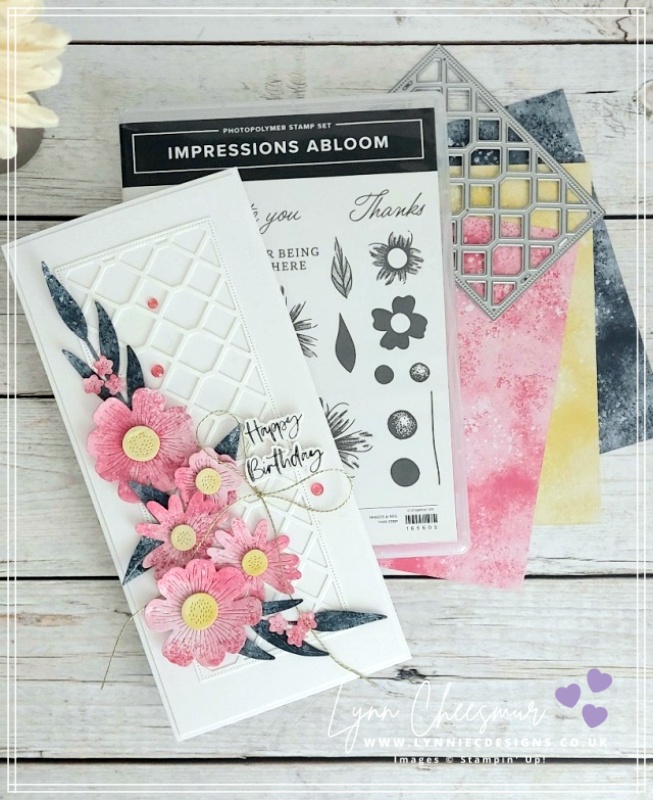 Tall slimline birthday card featuring 2025-2027 In Colors